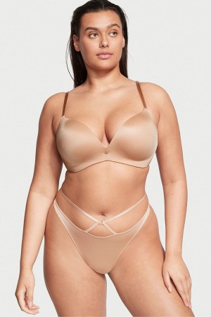 Victoria's Secret Very Sexy Bandjes String Knickers Sweet Praline Nude | 78624-DMYG