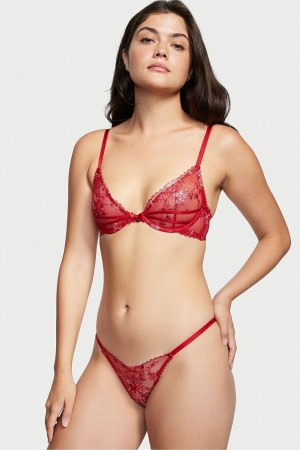 Victoria's Secret Very Sexy Kanten G String Knickers Rood | 21470-ZXTA