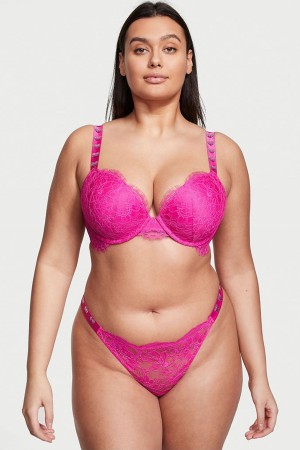 Victoria's Secret Very Sexy Kanten Shine Riemen String Knickers Zwart | 70193-CAIE