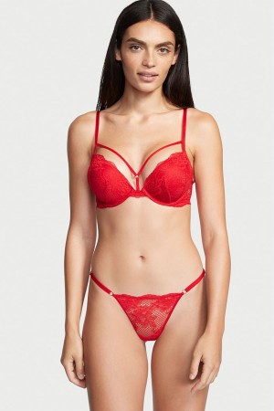 Victoria's Secret Very Sexy Kanten String Knickers Rood | 19460-TQPU