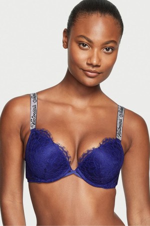 Victoria's Secret Very Sexy Shine Riemen Add 2 Cups Bombshell Bra Blauw | 86312-MKHJ