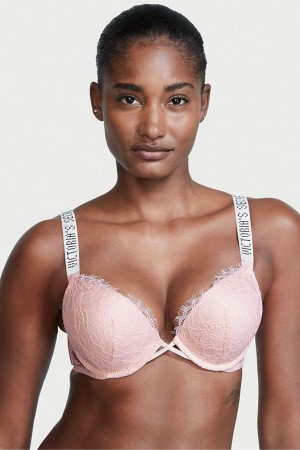 Victoria's Secret Very Sexy Shine Riemen Add 2 Cups Bombshell Bra Roze | 75089-DCXA