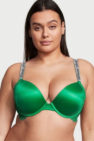 Victoria's Secret Very Sexy Shine Riemen Push Up Bra Groen | 74092-JMPT