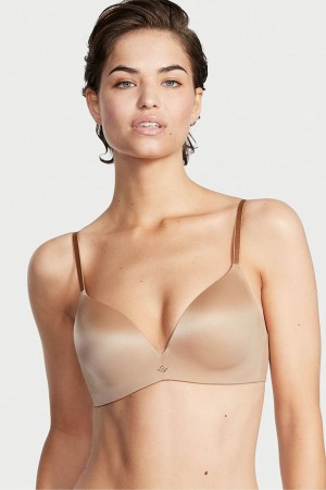 Victoria's Secret Very Sexy Smooth Non Wired Push Up Bra Sweet Praline Nude | 18057-HCZQ