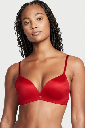 Victoria's Secret Very Sexy Smooth Non Wired Plunge Push Up Bra Rood | 40762-HATP