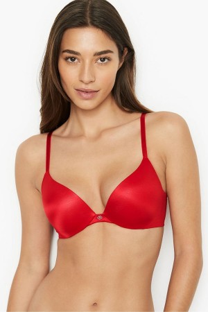 Victoria's Secret Very Sexy Smooth Plunge Push Up Bra Rood | 14930-FJPW