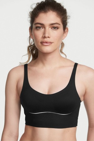 Victoria's Secret Victorias Secret Medium Impact Bandjes Back Sports Bra Zwart | 89564-BZQD