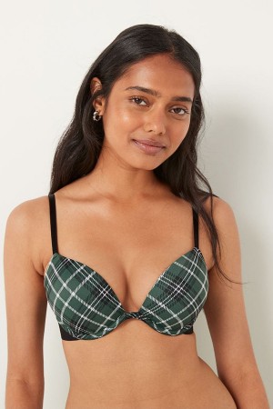 Victoria's Secret Wear Everywhere Add 2 Cups Smooth Shine Riemen Push Up T-Shirt Bra Azuurblauw Blauw | 30168-REQH