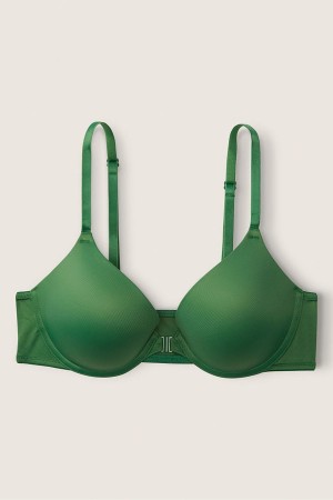 Victoria's Secret Wear Everywhere Front Bevestiging Push Up T-Shirt Bra Groen | 86320-LOYA