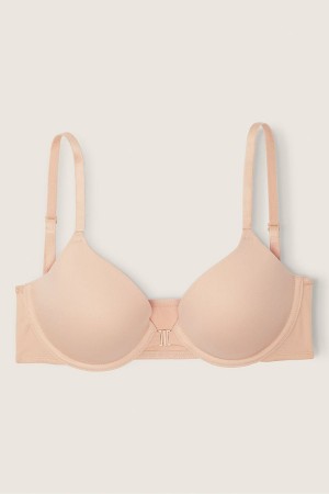 Victoria's Secret Wear Everywhere Front Bevestiging Lightly Gevoerde T-Shirt Bra Beige | 32905-AFVJ