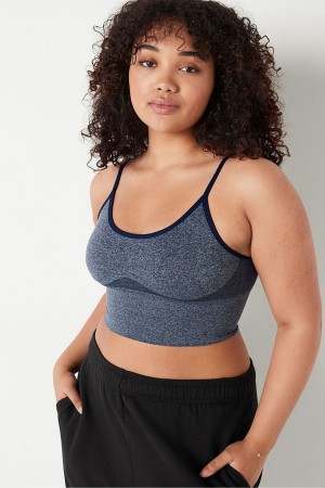 Victoria's Secret Wear Everywhere Seamless Unlined Sports Bra Blauw | 86019-DUBS