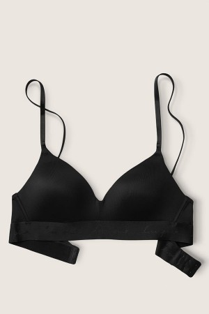 Victoria's Secret Wear Everywhere Smooth Lightly Gevoerde Non Wired T-Shirt Bra Zwart | 18294-FQLT