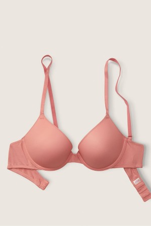 Victoria's Secret Wear Everywhere Smooth Push Up T-Shirt Bra Roze Roze | 40573-UGEW