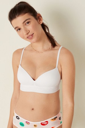 Victoria's Secret Wear Everywhere Smooth Non Wired Push Up T-Shirt Bra Beige | 27641-RSNF