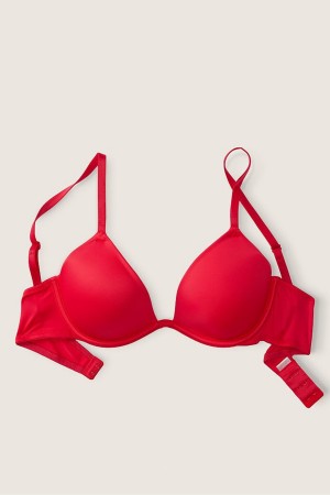 Victoria's Secret Wear Everywhere Smooth Lightest Gevoerde T-Shirt Bra Rood | 50671-LXHF