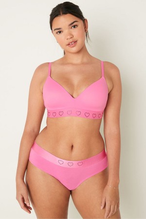 Victoria's Secret Wear Everywhere Smooth Lightly Gevoerde Non Wired T-Shirt Bra Roze | 04379-ARJU