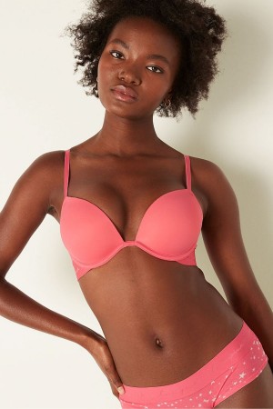 Victoria's Secret Wear Everywhere Smooth Push Up T-Shirt Bra Roze | 71028-ADNU