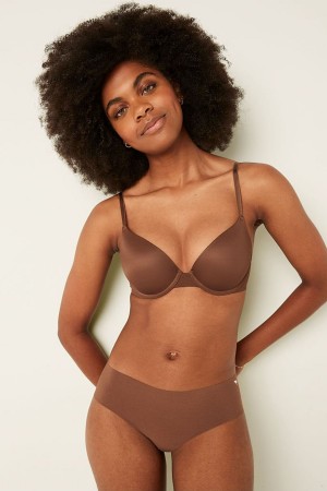 Victoria's Secret Wear Everywhere Wear Everywhere Smooth Push Up T-Shirt Bra Bruin | 30971-DKMB