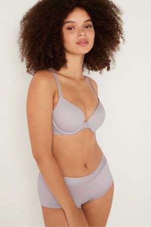 Victoria's Secret Wear Everywhere Wear Everywhere Smooth Push Up T-Shirt Bra Paars | 75032-PIQF