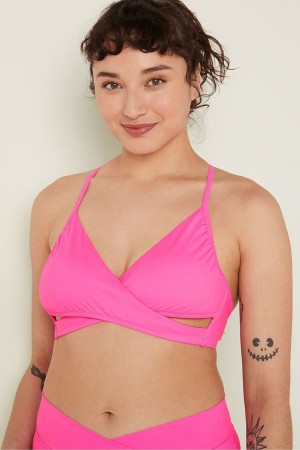 Victoria's Secret Wrap Bikini Top Roze Roze | 20586-BVLK