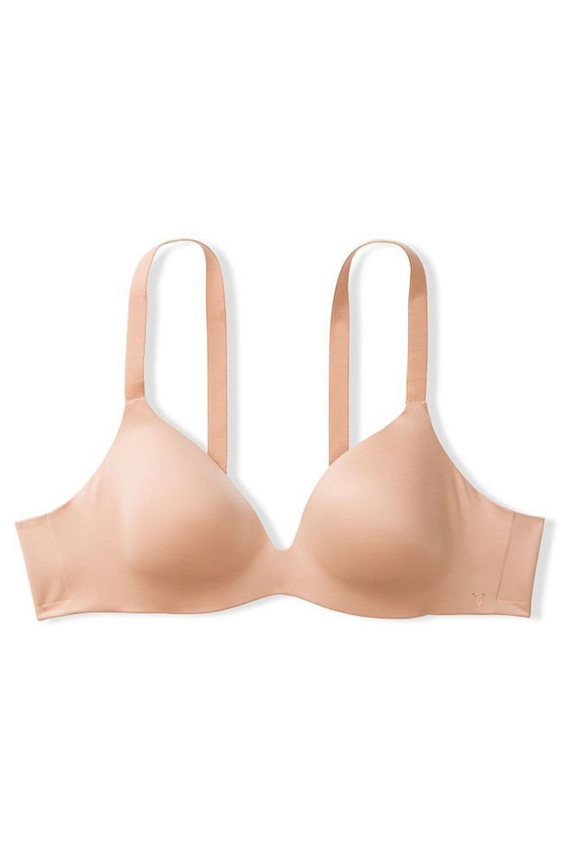 Victoria's Secret Bare Smooth Lightly Gevoerde Plunge Non Wired Bra Champagne Nude | 78905-WEMU