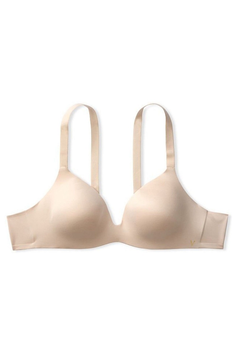 Victoria's Secret Bare Smooth Lightly Gevoerde Plunge Non Wired Bra Champagne Nude | 73190-VYOZ