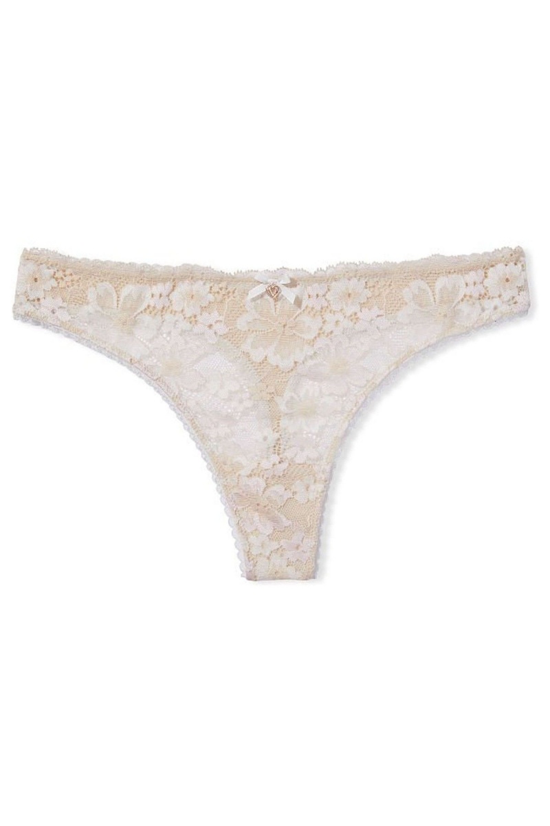 Victoria's Secret Body by Victoria Kanten String Knickers Champagne Nude | 98764-IRCF