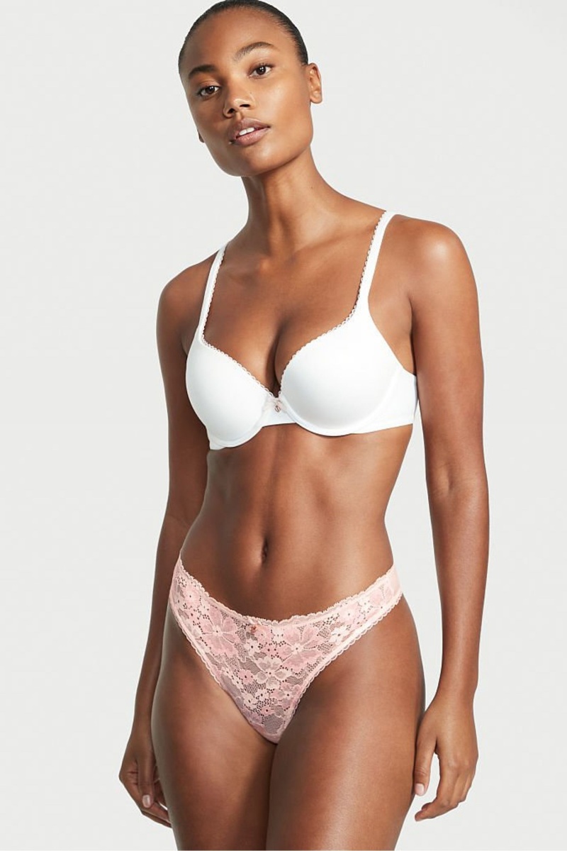 Victoria\'s Secret Body by Victoria Kanten Trim String Knickers Roze | 01756-BCHN