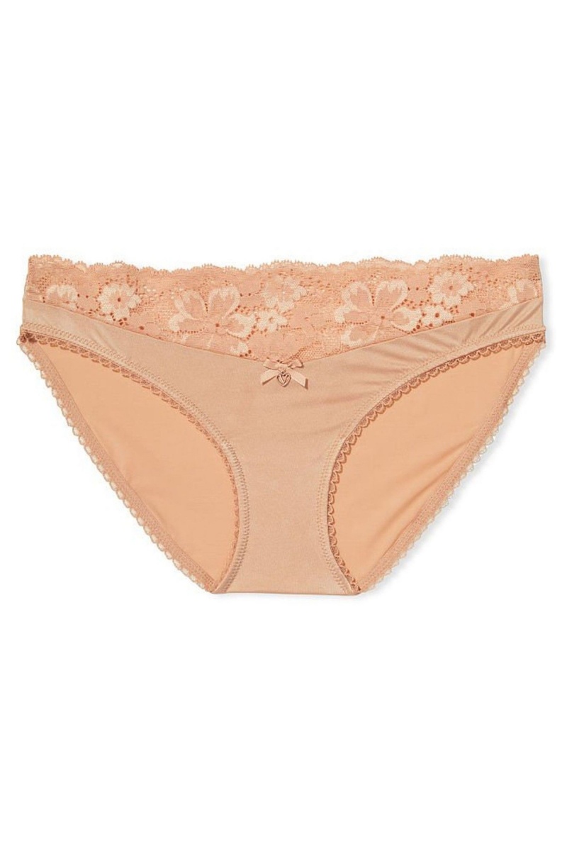 Victoria's Secret Body by Victoria Kanten Taille Bikini Knickers Toasted Sugar Nude | 87934-KJYN