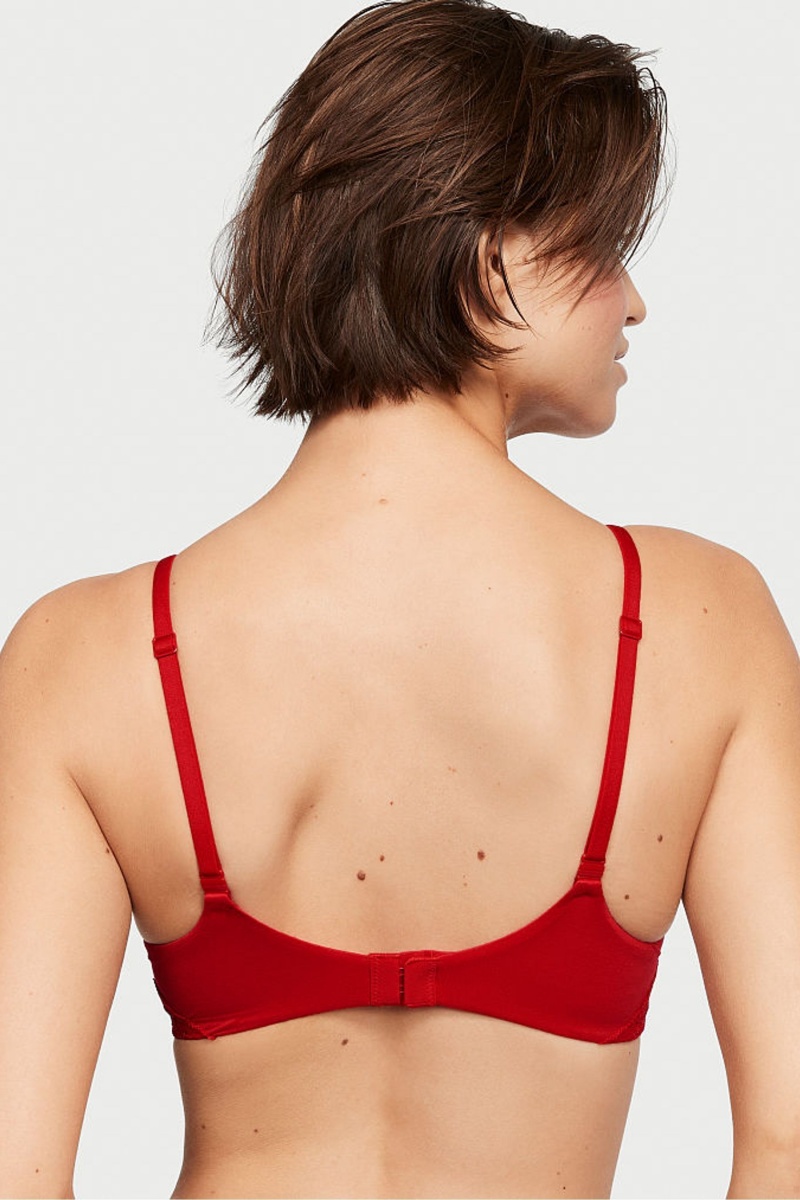 Victoria's Secret Body by Victoria Kanten Trim Push Up Bra Rood | 85069-XCVL