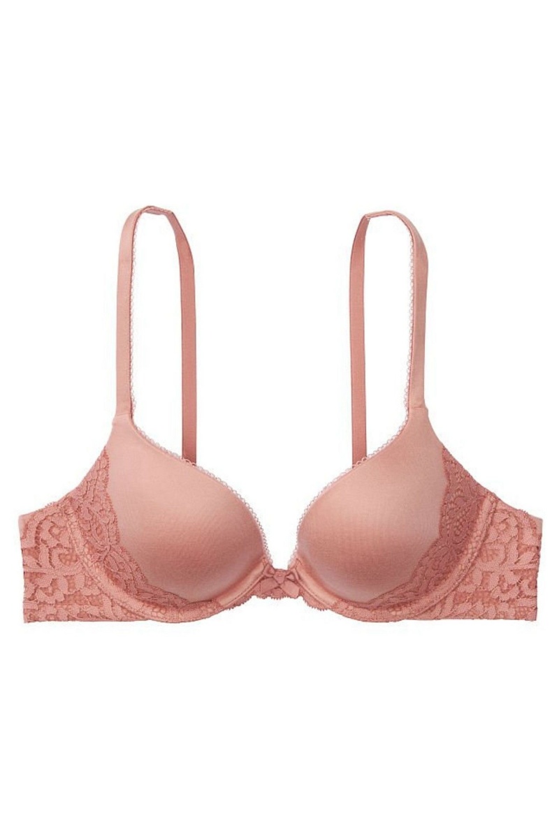 Victoria's Secret Body by Victoria Kanten Trim Push Up Bra Roze Roze | 91643-UHEP