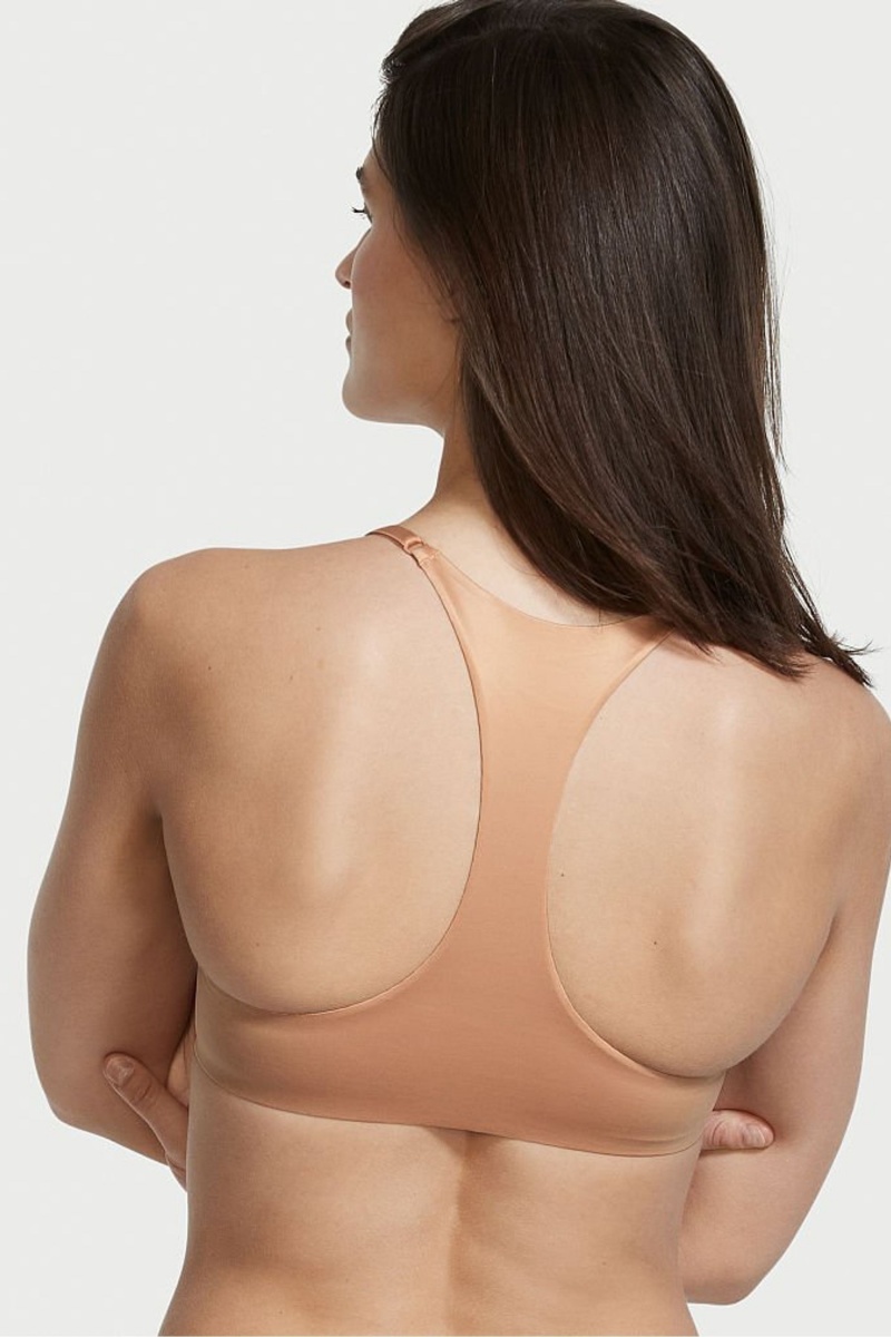 Victoria's Secret Body by Victoria Smooth Front Bevestiging Lightly Gevoerde Demi Bra Toasted Sugar Nude | 38459-JDSC