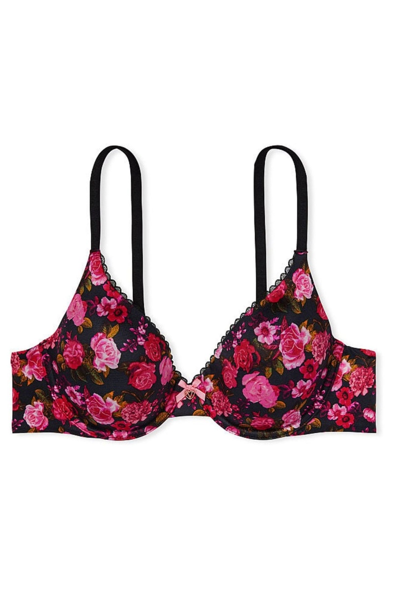 Victoria's Secret Body by Victoria Smooth Full Cup Push Up Bra Zwart Roze | 31467-TRUH