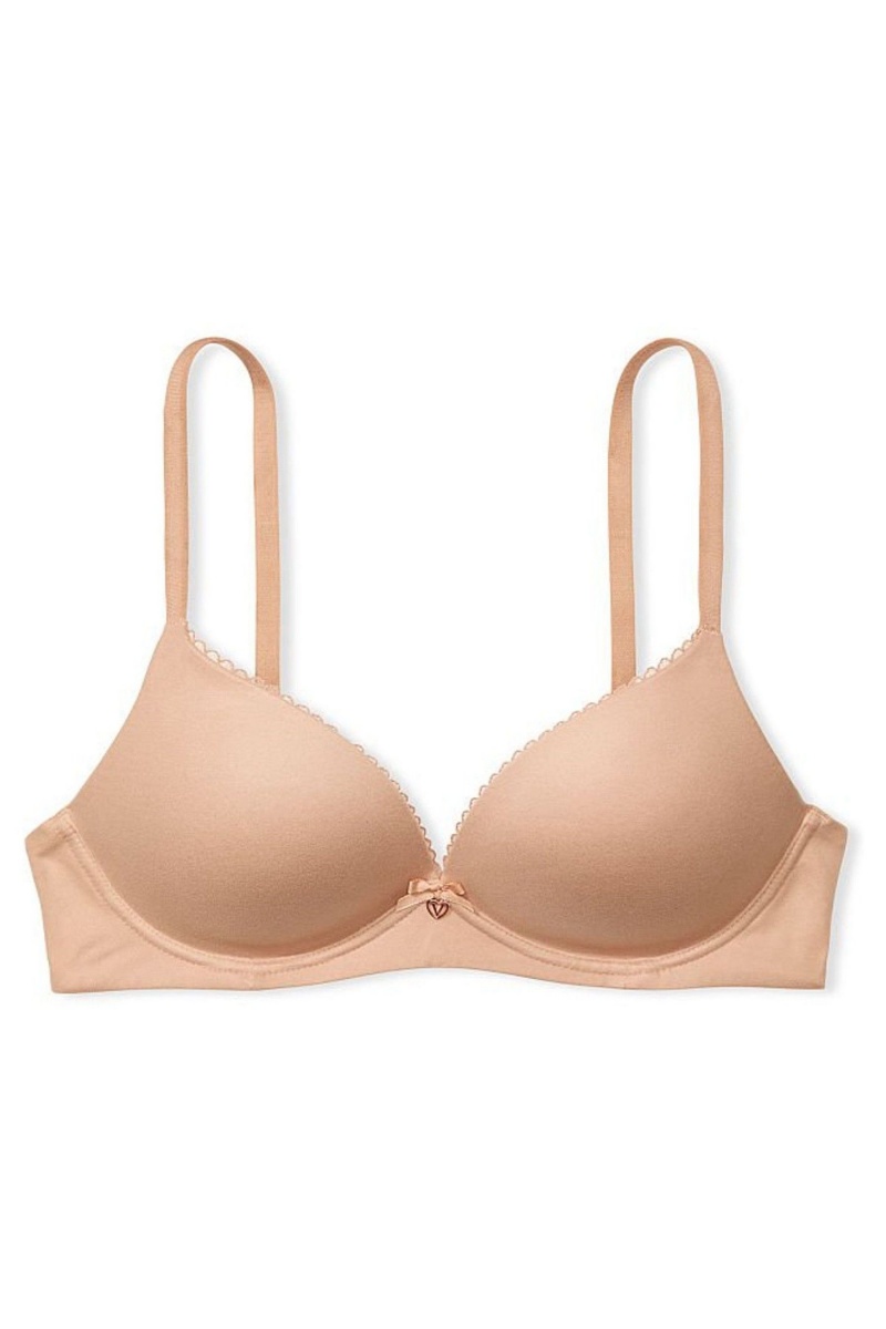 Victoria's Secret Body by Victoria Smooth Lightly Gevoerde Non Wired Bra Toasted Sugar Nude | 16925-GOVM