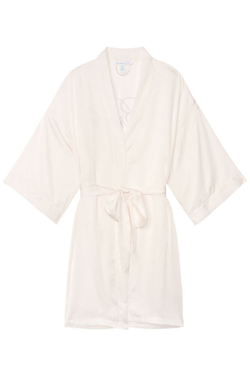 Victoria's Secret Bridal Satin Bride Embellished Robe Wit | 29346-CMVT