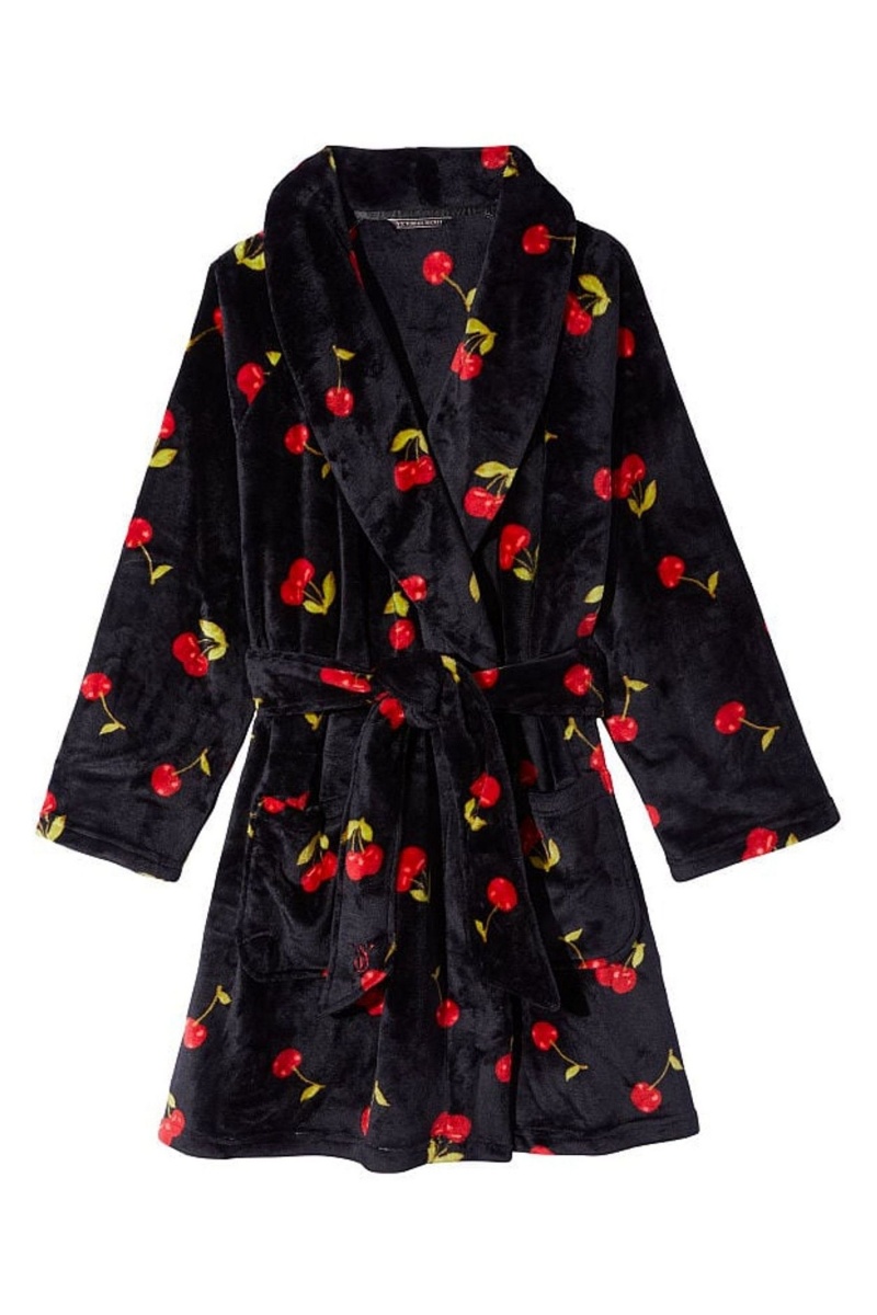 Victoria's Secret Cosy Kort Dressing Gown Zwart | 61320-LOYG