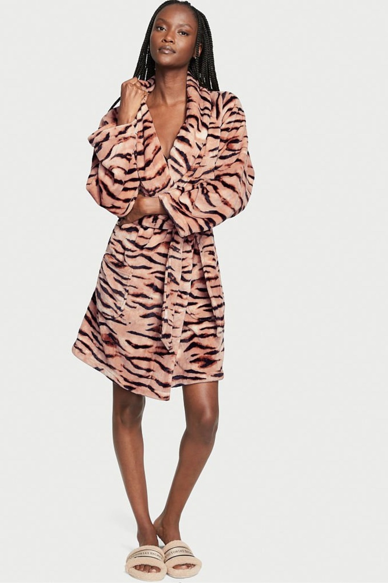 Victoria's Secret Cosy Kort Dressing Gown Zwart | 48523-UICJ