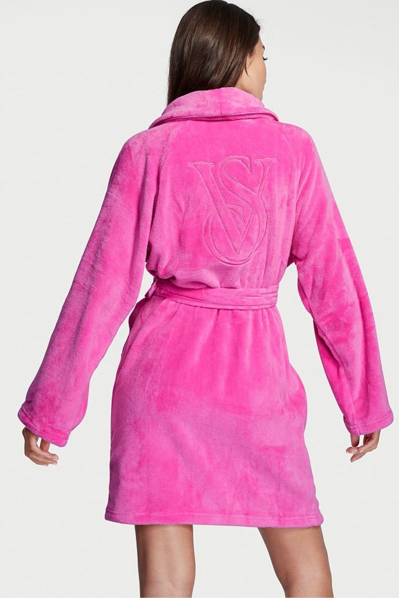 Victoria's Secret Cosy Kort Dressing Gown Zwart | 16738-QJHG