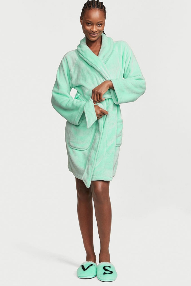 Victoria\'s Secret Cosy Kort Dressing Gown Zwart | 95062-YORW