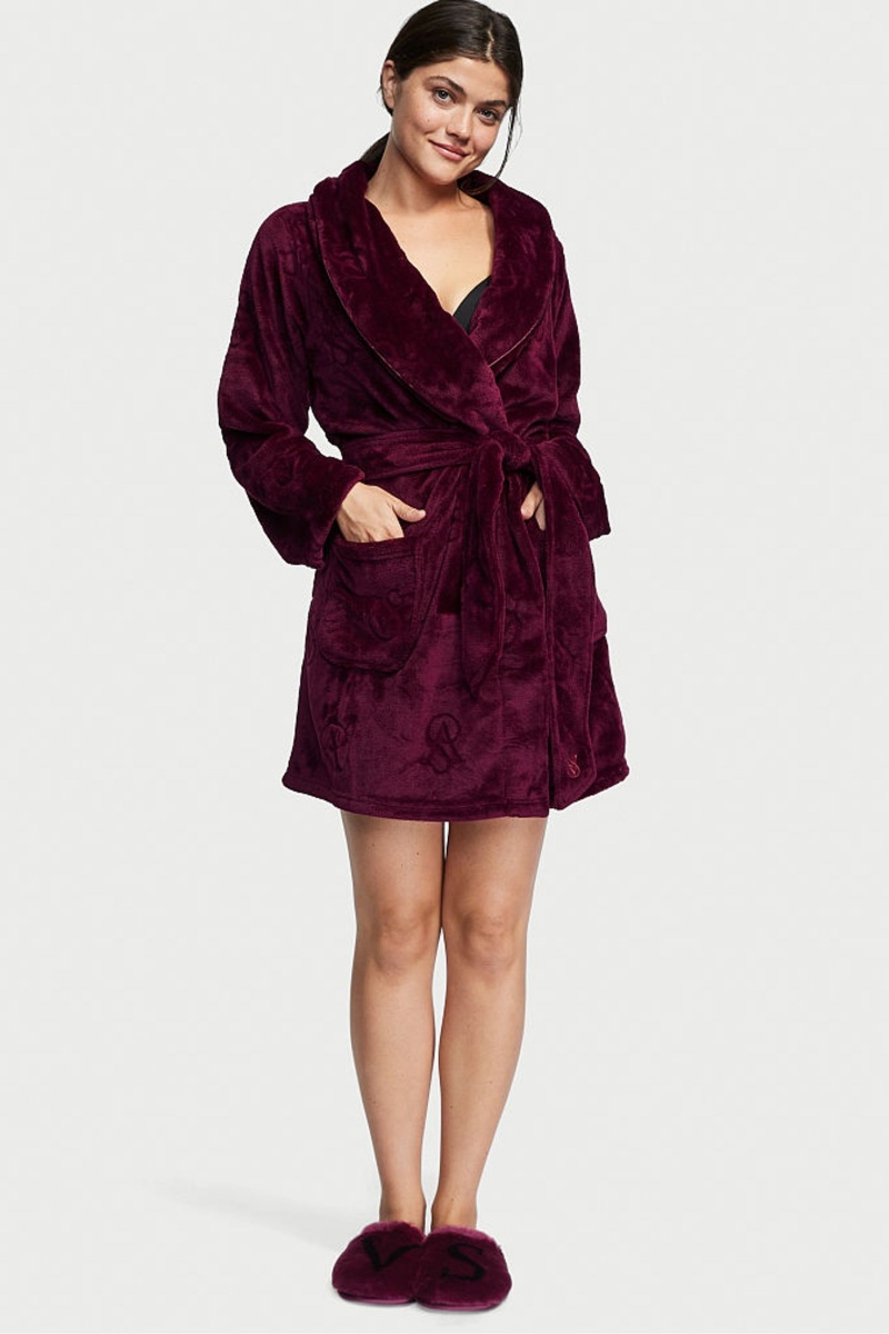 Victoria\'s Secret Cosy Kort Dressing Gown Rood | 97812-SJNA