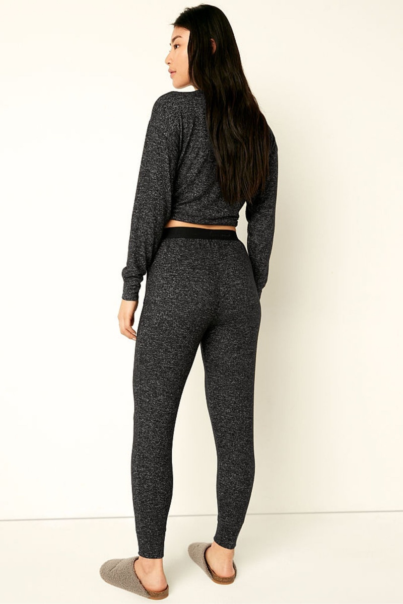 Victoria's Secret Cosy Pyjama Bottoms Zwart | 08921-VNZB