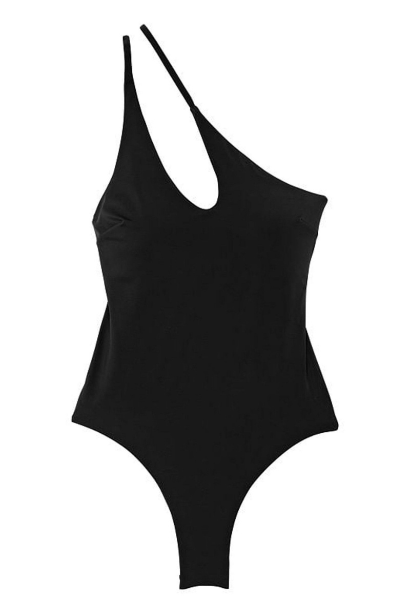 Victoria's Secret Cut Out One Shoulder One Piece Swimsuit Zwart | 79851-QUZY