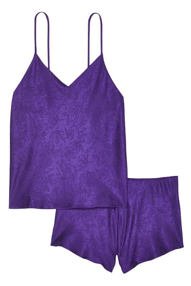 Victoria's Secret Draped Back Satin Cami Set Paars | 64905-ZJYW