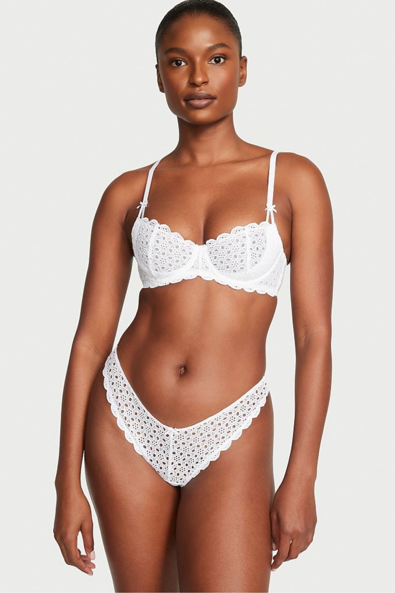 Victoria's Secret Dream Angels Broderie Scalloped Trim Bra Ensign | 12745-EKAW