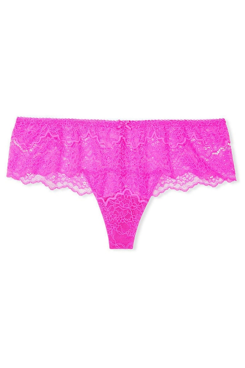 Victoria's Secret Dream Angels Floral Kanten Hipster String Knickers Roze | 25940-GBNE