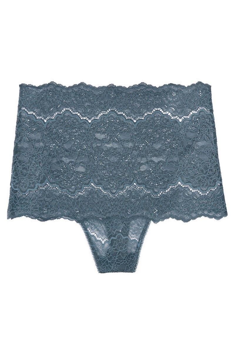 Victoria's Secret Dream Angels Highwaist Corded String Panty Zwart | 05974-OJYP