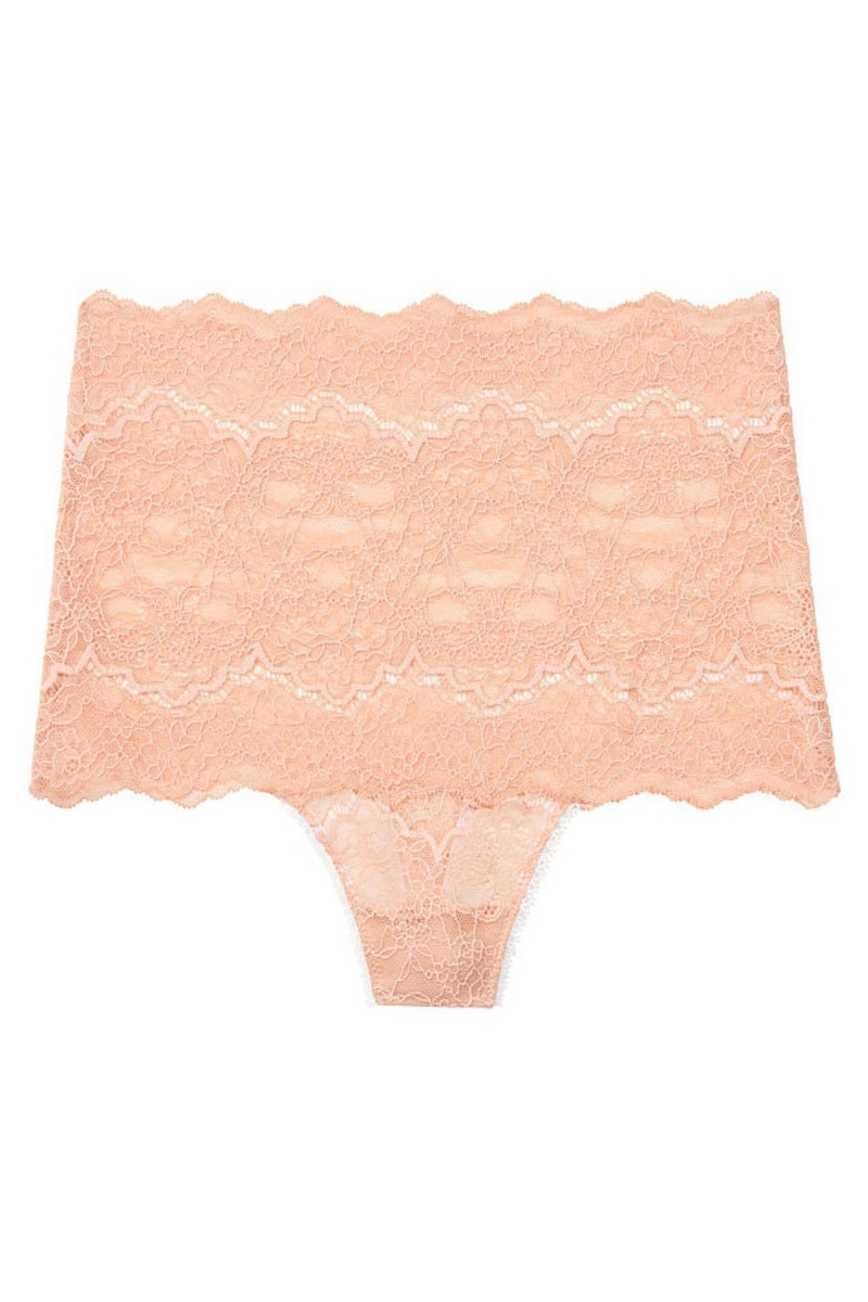 Victoria's Secret Dream Angels Highwaist Corded String Panty Zwart | 52148-VHAK