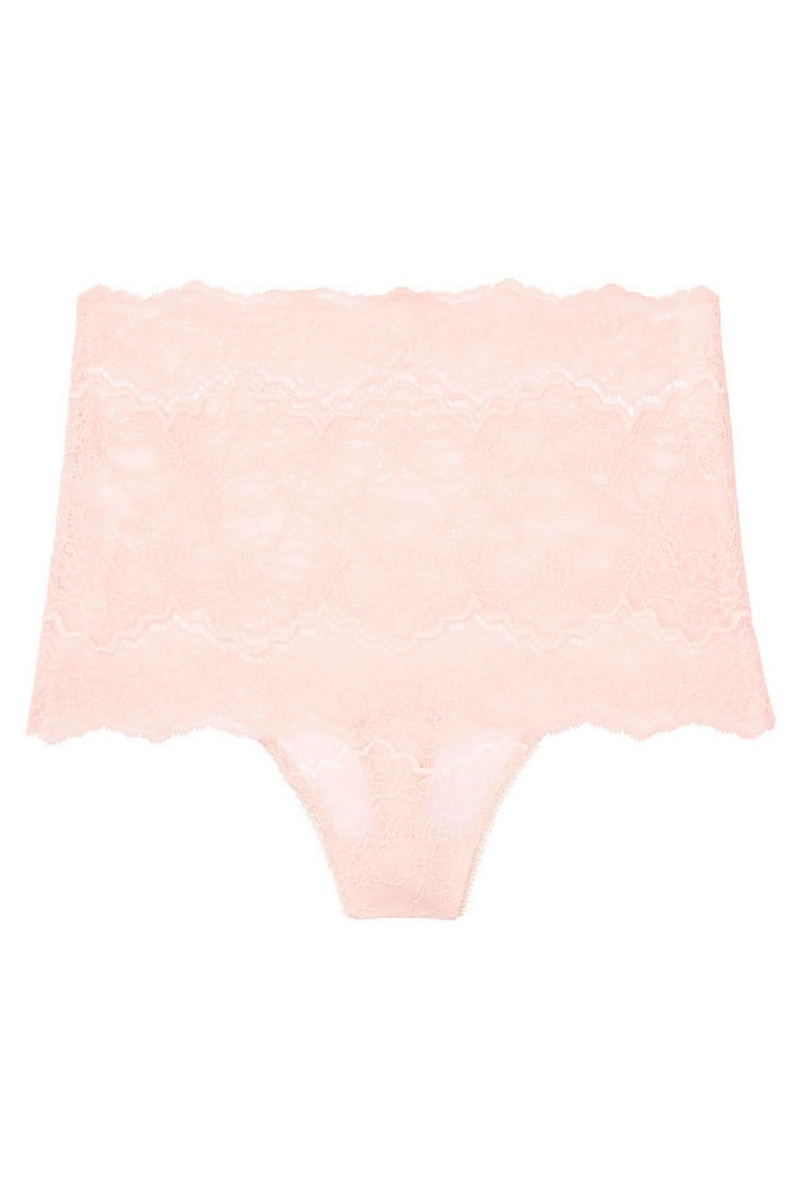 Victoria's Secret Dream Angels Highwaist Corded String Panty Zwart | 91734-XGUW