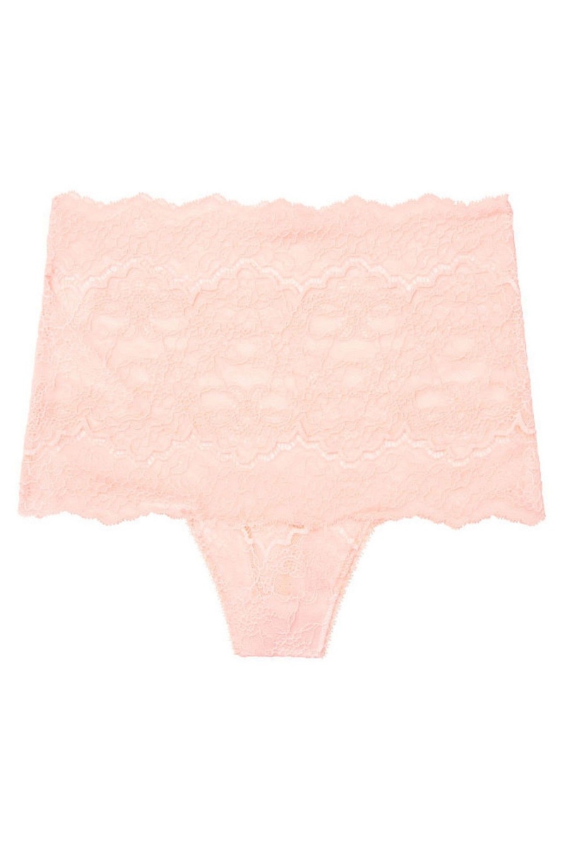 Victoria's Secret Dream Angels Highwaist Corded String Panty Zwart | 35016-MXKP