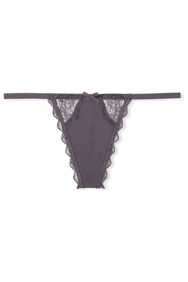 Victoria's Secret Dream Angels Kanten Knickers Grijs | 54860-UYJZ